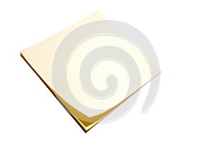 Blank yellow note pad