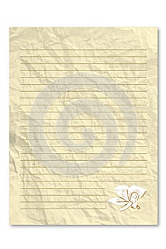 Blank Yellow note paper