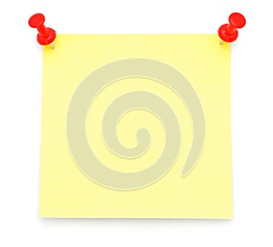 Blank Yellow Post-it Note