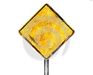 Blank yellow sign