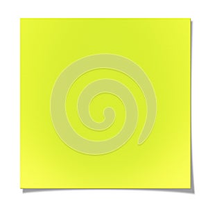 Blank Yellow Sticky Note