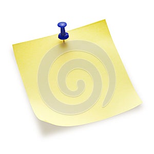 Blank yellow sticky note