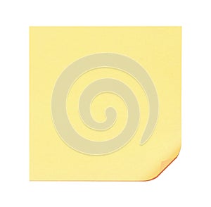 Blank yellow sticky note