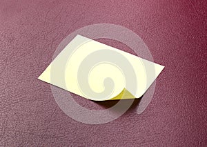 Blank yellow sticky note