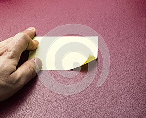 Blank yellow sticky note