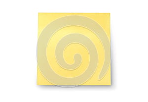 blank yellow sticky notes on white background. Mockup sticky Note Paper. Use post it notes to share idea on sticky note. sheets