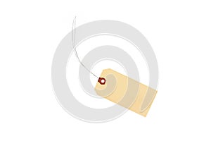 Blank yellow tag
