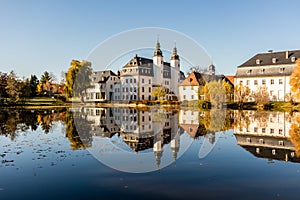 Blankenhain Castle with reflection