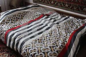 A blanket with cover of attractive pattern