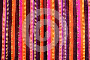 Blanket with latin american color pattern