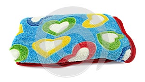 Blanket for love full of coloful hearts