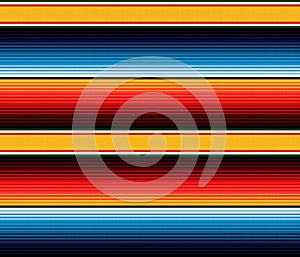 Blanket stripes seamless vector pattern. Serape design