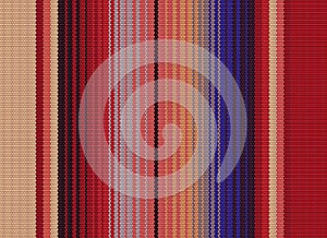 Blanket stripes seamless vector pattern. Background for Cinco de Mayo party decor or ethnic mexican fabric pattern with colorful