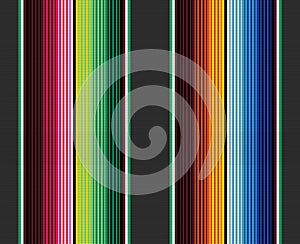 Blanket stripes seamless vector pattern. Serape design