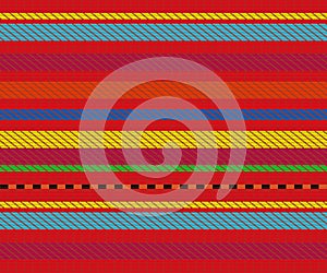 Blanket stripes seamless vector pattern. Serape design