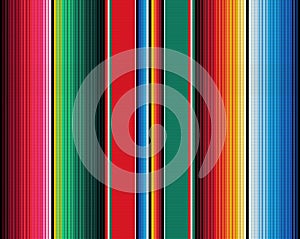 Blanket stripes seamless vector pattern. Serape design