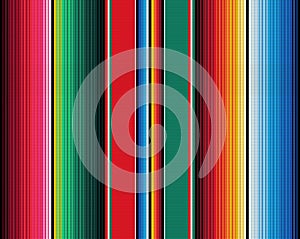 Blanket stripes seamless vector pattern. Serape design