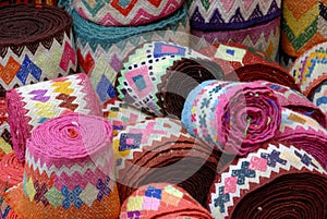 Blankets on a Market Stall