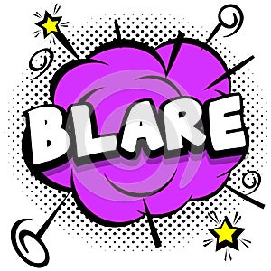 blare Comic bright template with speech bubbles on colorful frames photo