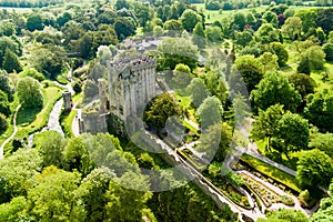 Blarney Castle, medieval stronghold in Blarney, near Cork, known for its legendary world-famous magical Blarney Stone aka Stone of