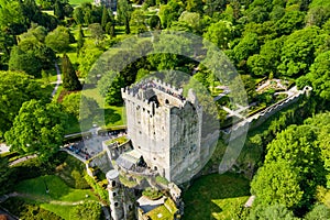 Blarney Castle, medieval stronghold in Blarney, near Cork, known for its legendary world-famous magical Blarney Stone aka Stone of