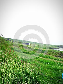 Blasket Ireland, Dingle Peninsula, cloudy day, clouds,