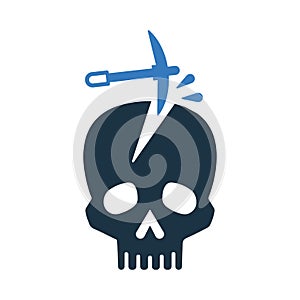 Blasphemy, danger, dead icon. Simple editable vector illustration