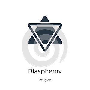 Blasphemy icon vector. Trendy flat blasphemy icon from religion collection isolated on white background. Vector illustration can photo