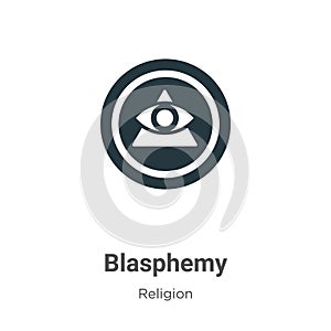 Blasphemy vector icon on white background. Flat vector blasphemy icon symbol sign from modern religion collection for mobile