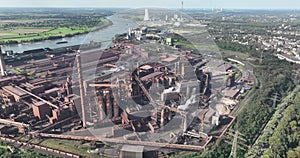 blast furnace aerial, heavy industry, metal production.