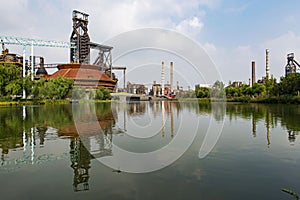 Blast furnace in steel factory