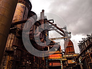 Blast furnace in steel factory