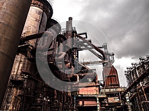 Blast furnace in steel factory