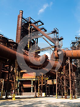 Blast furnace in steel factory