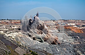 Blast in open cast mine