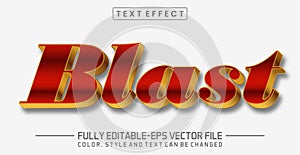 Blast text editable style effect