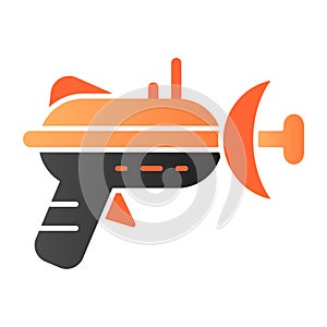 Blaster flat icon. Laser weapon color icons in trendy flat style. Space gun gradient style design, designed for web and