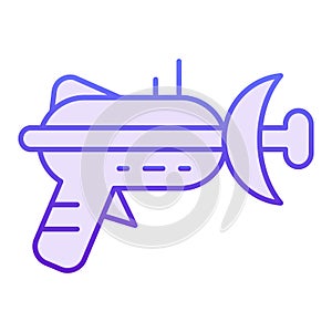 Blaster flat icon. Laser weapon violet icons in trendy flat style. Space gun gradient style design, designed for web and