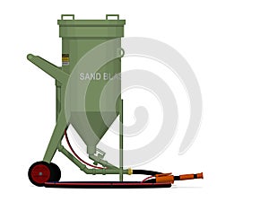 Blasting cylinder on white background