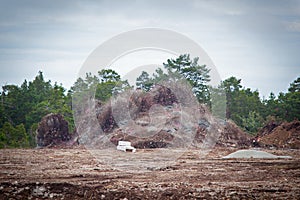 Blasting limestone in a quarry.GN