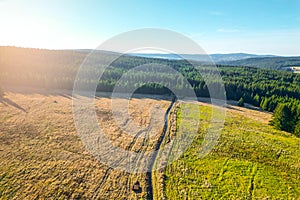 Blatna irrigation canal at Ryzovna from above