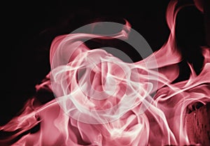 Blaze fire flame background and textured, pink and black