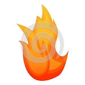 Blaze fire flame icon, cartoon style