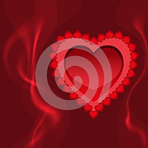 Blazing heart fire and love