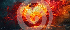 A Blazing Heart Ignites Passion And Intensity