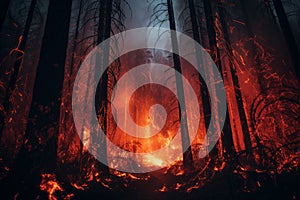 Blazing Inferno: The Wrath of a Forest Fire