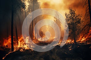 Blazing Inferno: The Wrath of a Forest Fire
