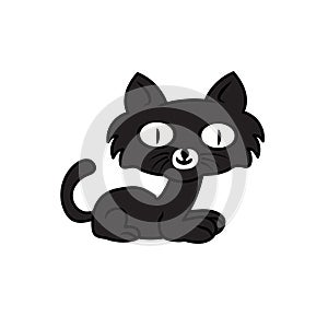 Blck cat vector illustartion