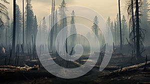 blckened after a fire