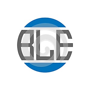 BLE letter logo design on white background. BLE creative initials circle logo concept. BLE letter design photo